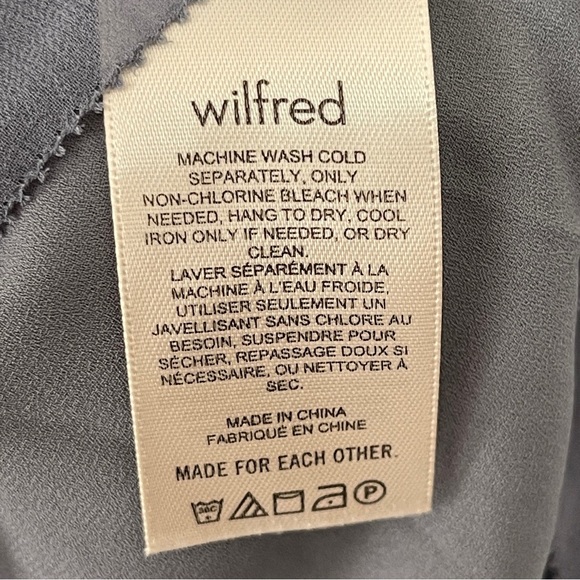 ❌SOLD❌ Aritzia Wilfred Tempest Dress Tiered chiffon mini dress Blue size XL - Picture 7 of 10